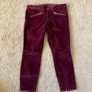 Gap Women’s Cherry Wood Velvety Pants 31R